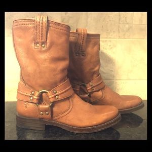 Frye Harness Boots Brown